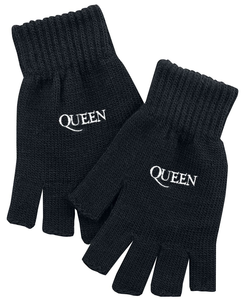 Queen Logo Kurzfingerhandschuhe schwarz Queen Logo Kurzfingerhandschuhe schwarz von Queen