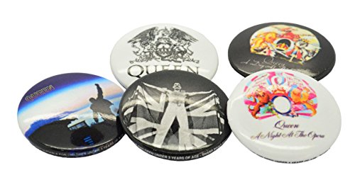 Queen Mix Unisex Button-Set multicolor Metall Band-Merch, Bands von Queen