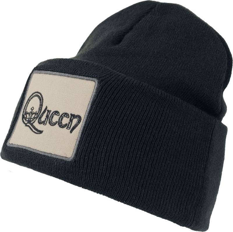 Queen Mütze - Amplified Collection - Patch Beanie - schwarz  - Lizenziertes Merchandise! von Queen