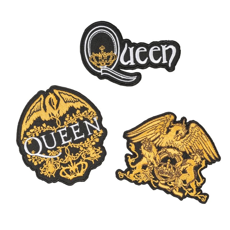 Queen Patch - Patches 3-er Set Queen   - Lizenziertes Merchandise! von Queen