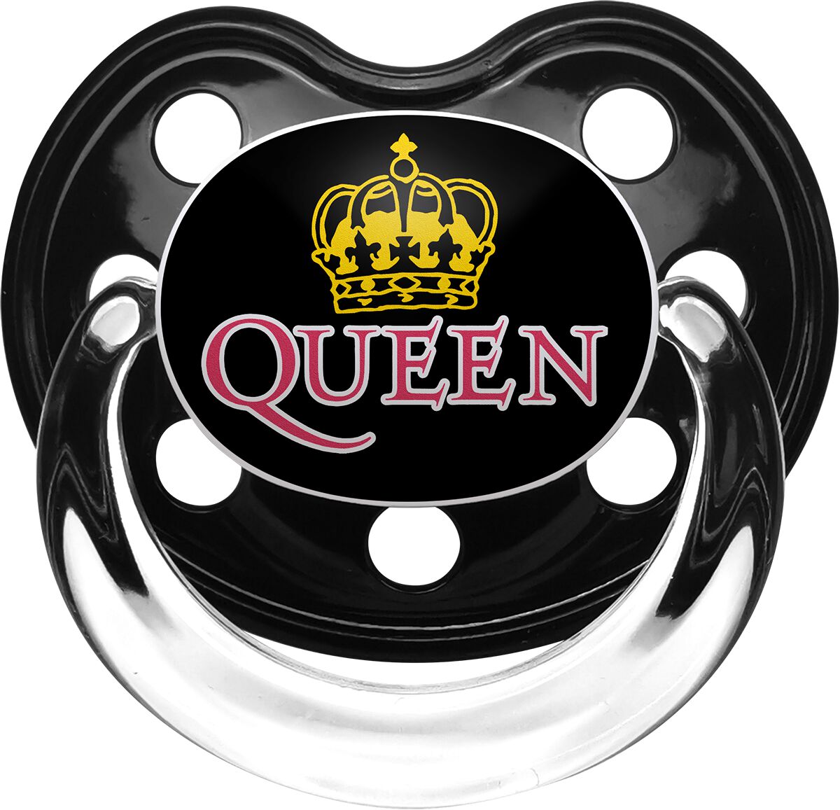Queen Schnuller für Neugeborene - Metal-Kids - Logo - für Mädchen & Jungen - schwarz  - Lizenziertes Merchandise! von Queen