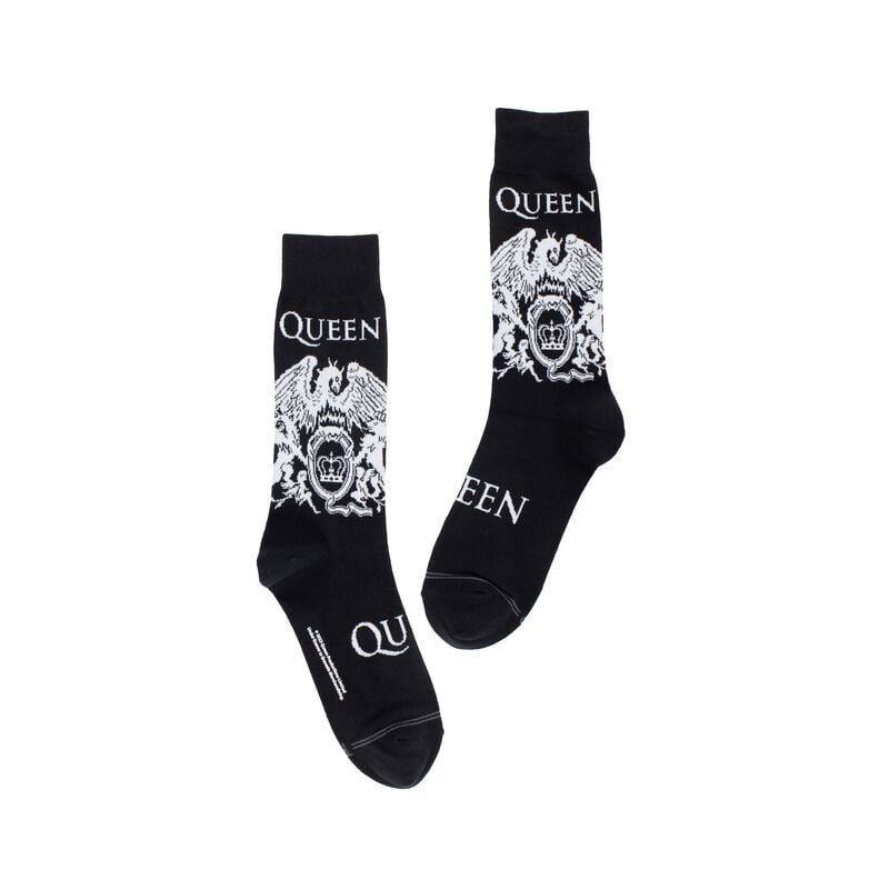 Queen Socken - White Crest - EU 40-46 - für Männer - Größe EU 40-46 - multicolor  - Lizenziertes Merchandise! von Queen
