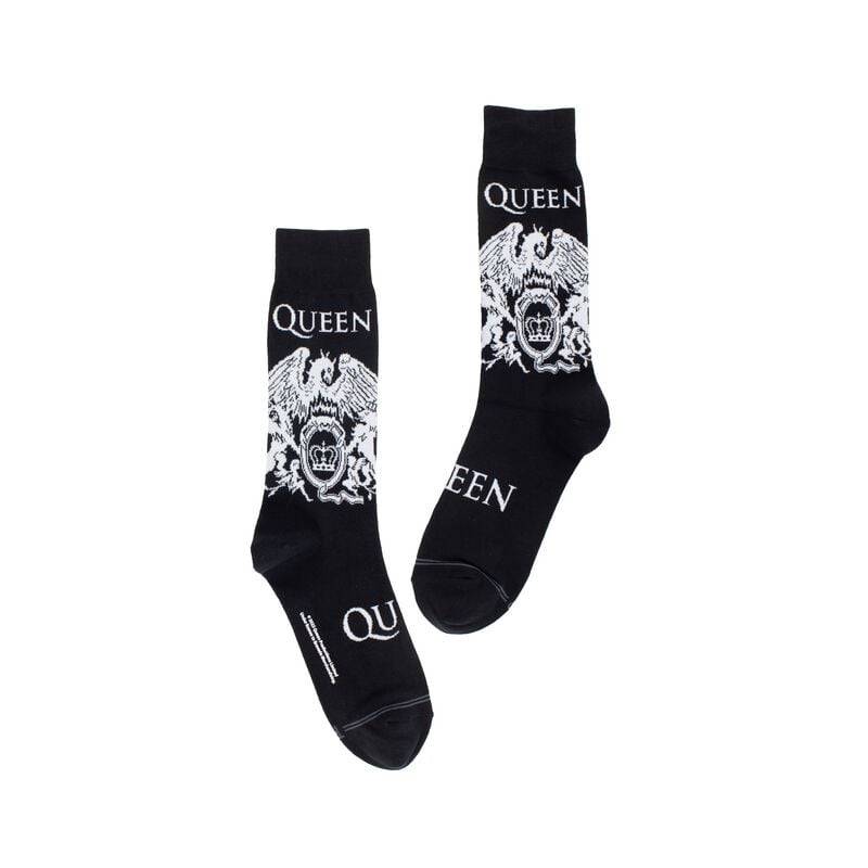 Queen Socken - White Crest - EU 40-46 - für Männer - Größe EU 40-46 - multicolor  - Lizenziertes Merchandise! von Queen