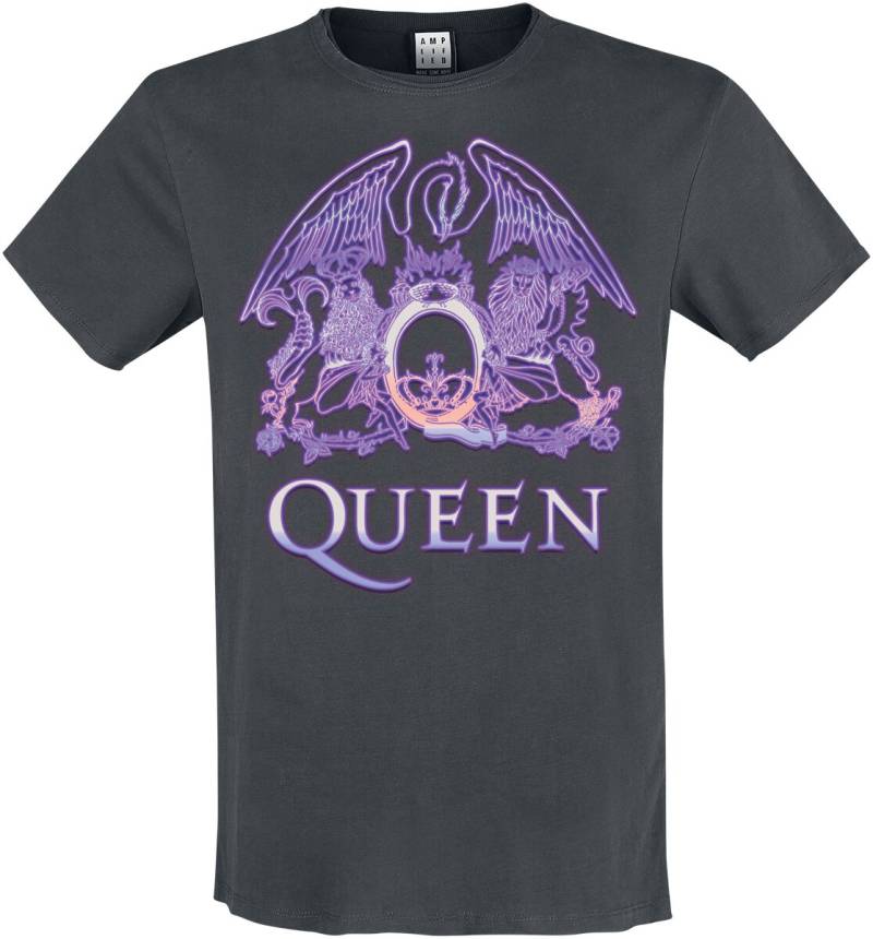 Queen T-Shirt - Amplified Collection - Neon Sign - S bis 3XL - für Männer - Größe M - charcoal  - Lizenziertes Merchandise! von Queen