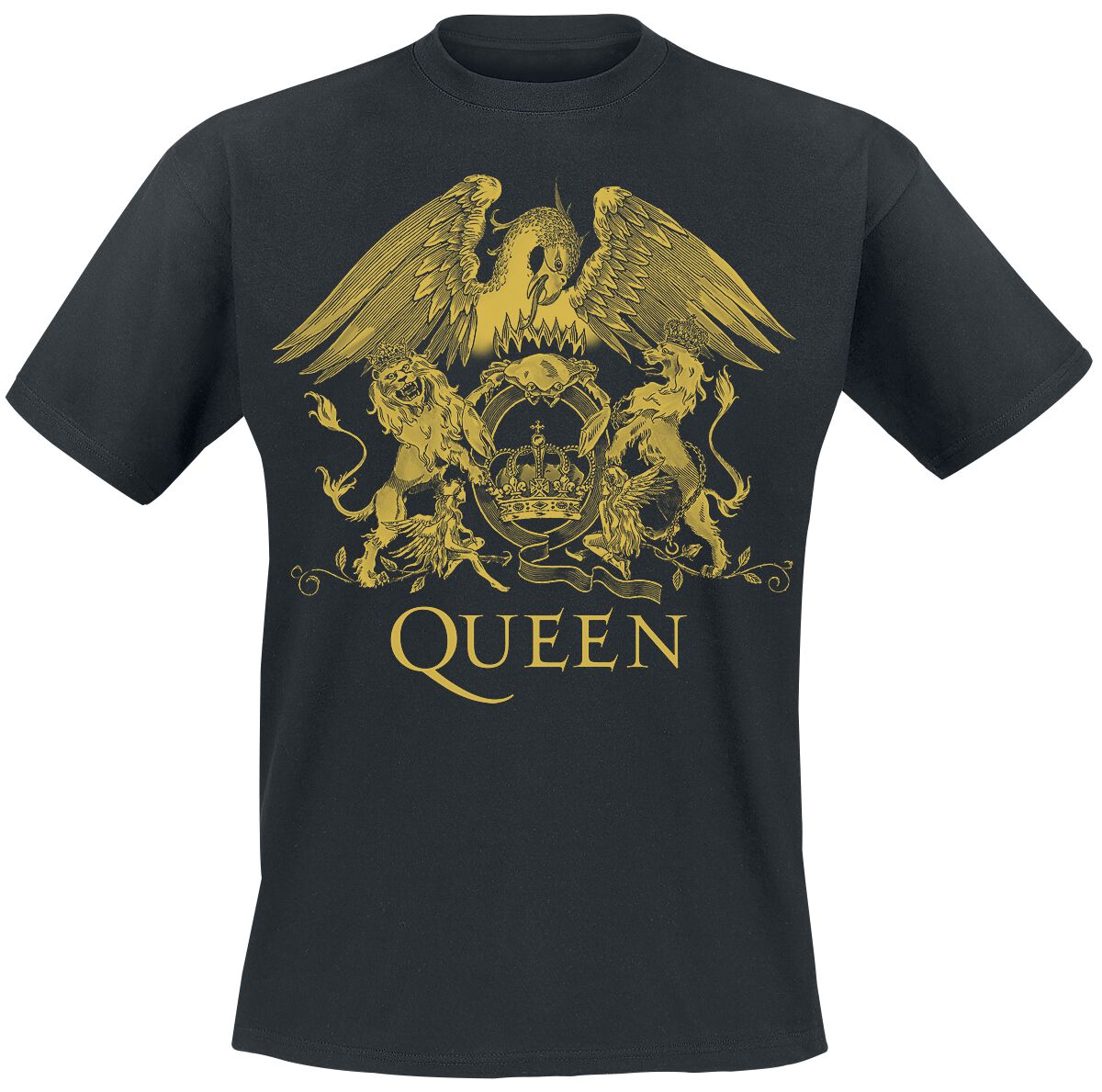 Queen T-Shirt - Classic Crest - S bis 3XL - für Männer - Größe L - schwarz  - Lizenziertes Merchandise! von Queen