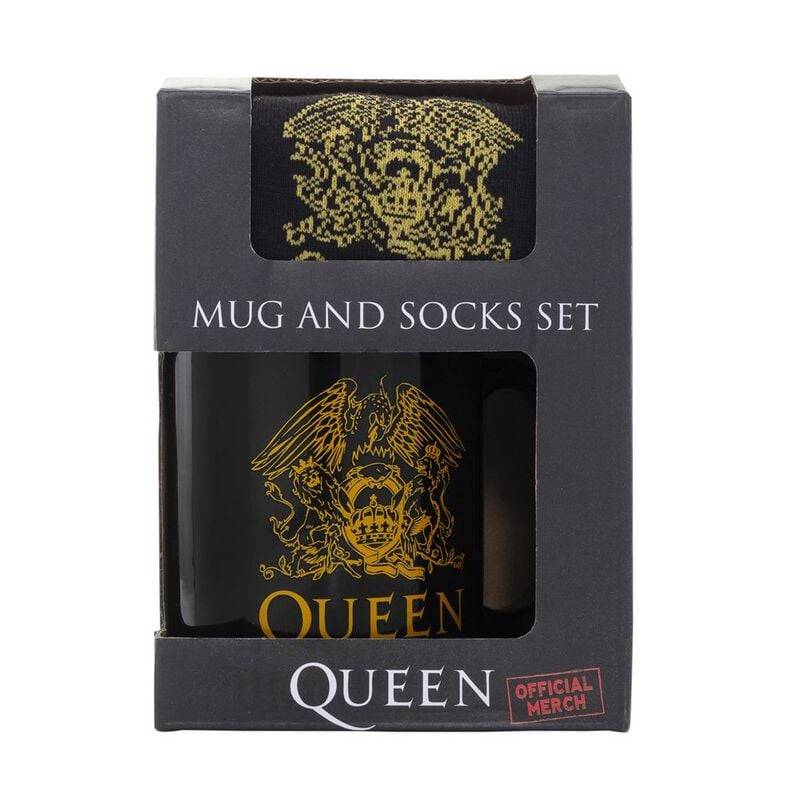 Queen Tasse - Logo - Tassen-Socken-Set   - Lizenziertes Merchandise! von Queen