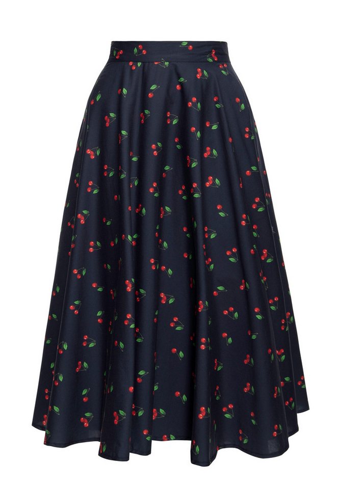 QueenKerosin A-Linien-Rock Cherry mit Allover-Print von QueenKerosin