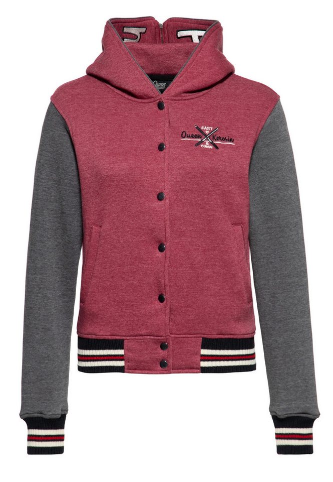 QueenKerosin Collegejacke Fast & Curvy (1-St) mit 2-in-1 Kapuze von QueenKerosin