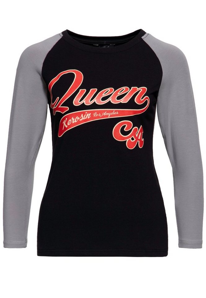 QueenKerosin Langarmshirt Queen CA mit 3/4-Ärmel von QueenKerosin