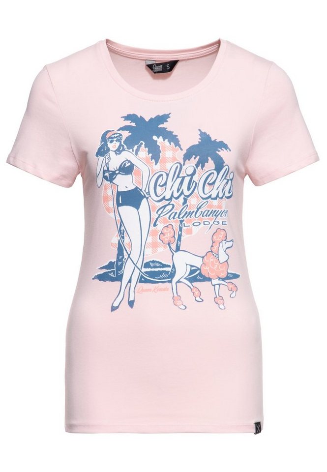 QueenKerosin Print-Shirt Chi Chi Beach Poodle (1-tlg) mit vintage Front Print von QueenKerosin