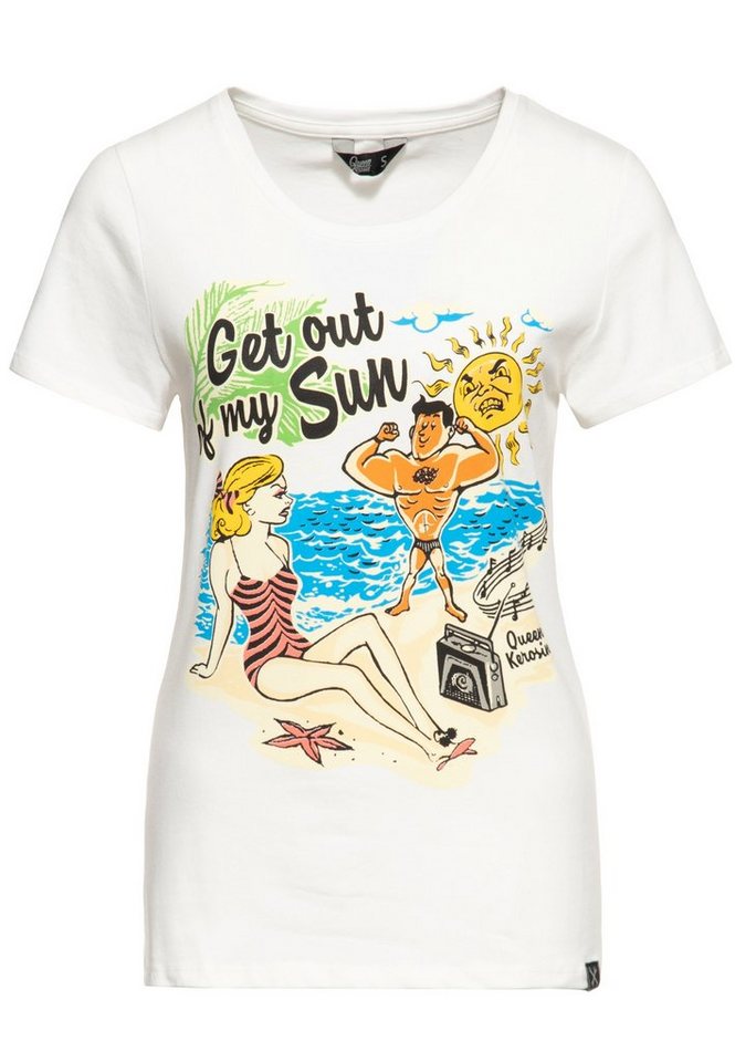 QueenKerosin Print-Shirt Get out of my sun (1-tlg) mit Vintage-Motiv von QueenKerosin