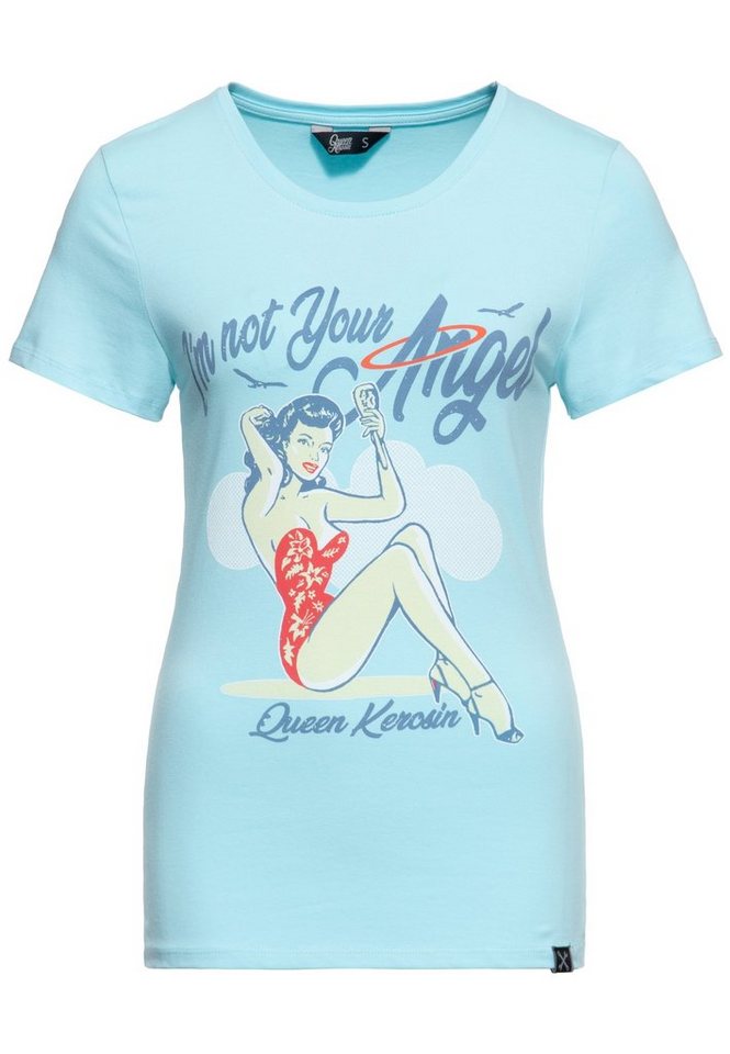 QueenKerosin Print-Shirt I´m not your Angel (1-tlg) mit Front Print im Vintage Design von QueenKerosin