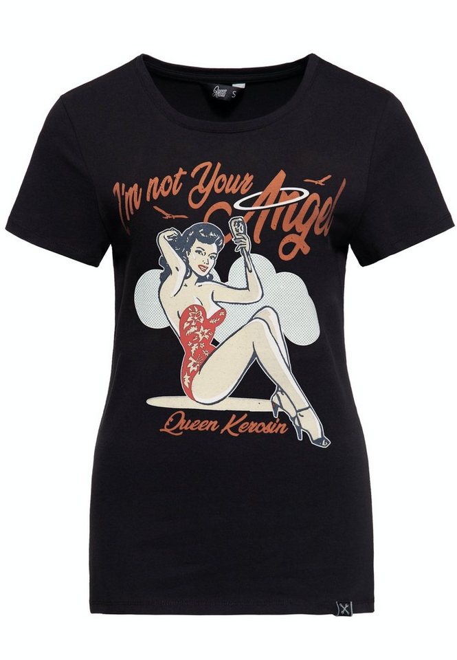 QueenKerosin Print-Shirt I´m not your Angel (1-tlg) mit Front Print im Vintage Design von QueenKerosin