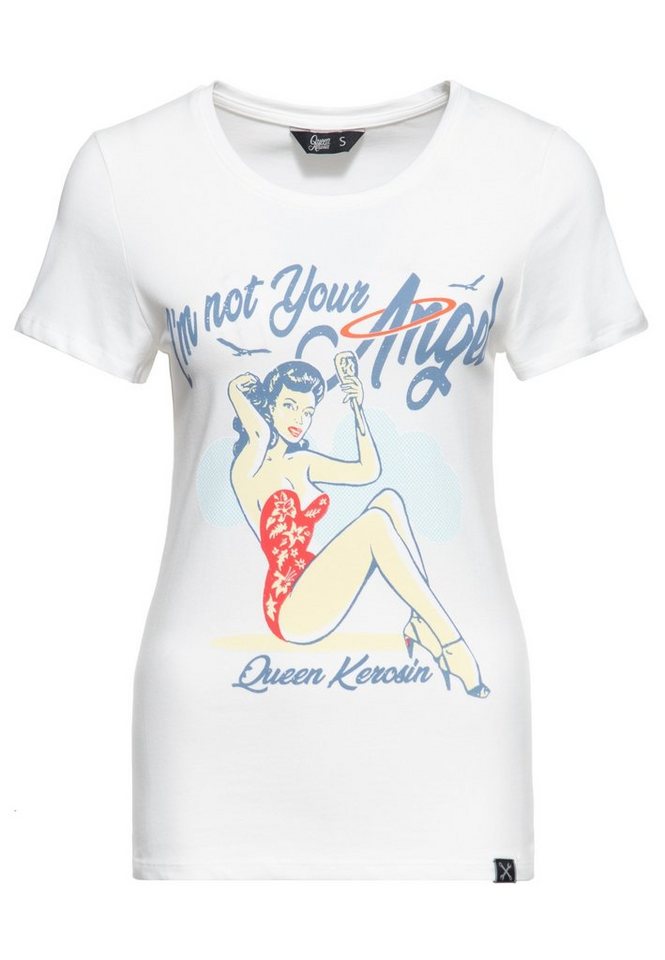 QueenKerosin Print-Shirt I´m not your Angel (1-tlg) mit Front Print im Vintage Design von QueenKerosin