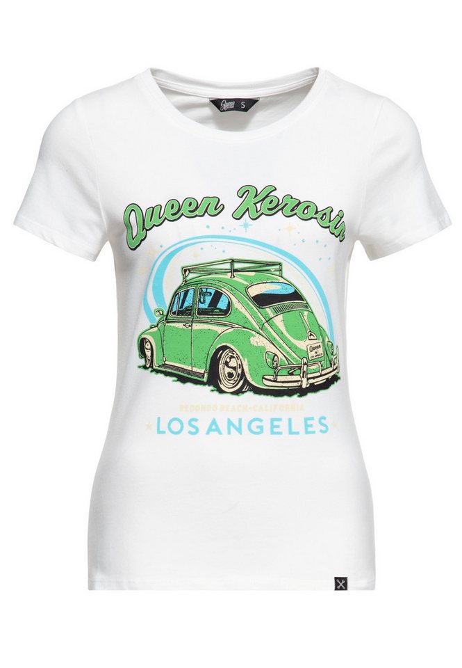 QueenKerosin Print-Shirt Los Angeles (1-tlg) mit Oldtimer-Print von QueenKerosin