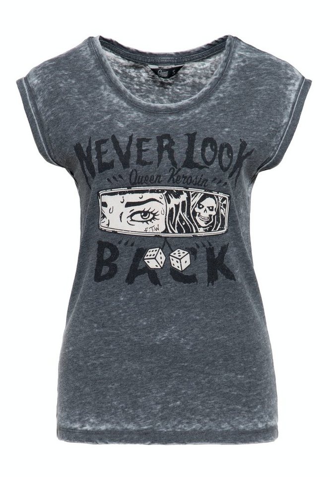 QueenKerosin Print-Shirt Never Look Back (1-tlg) mit Print von QueenKerosin