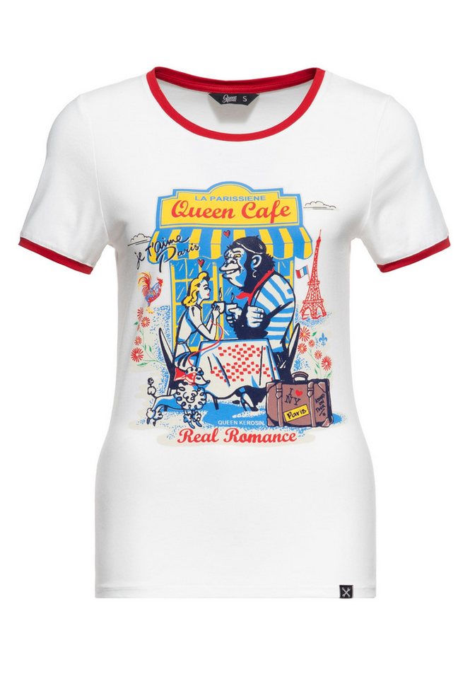 QueenKerosin Print-Shirt Real Romance (1-tlg) mit Comic Print von QueenKerosin