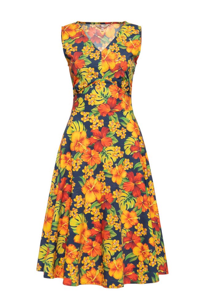 QueenKerosin Sommerkleid Hibiskus (1-tlg) mit tropischem Allover-Print von QueenKerosin