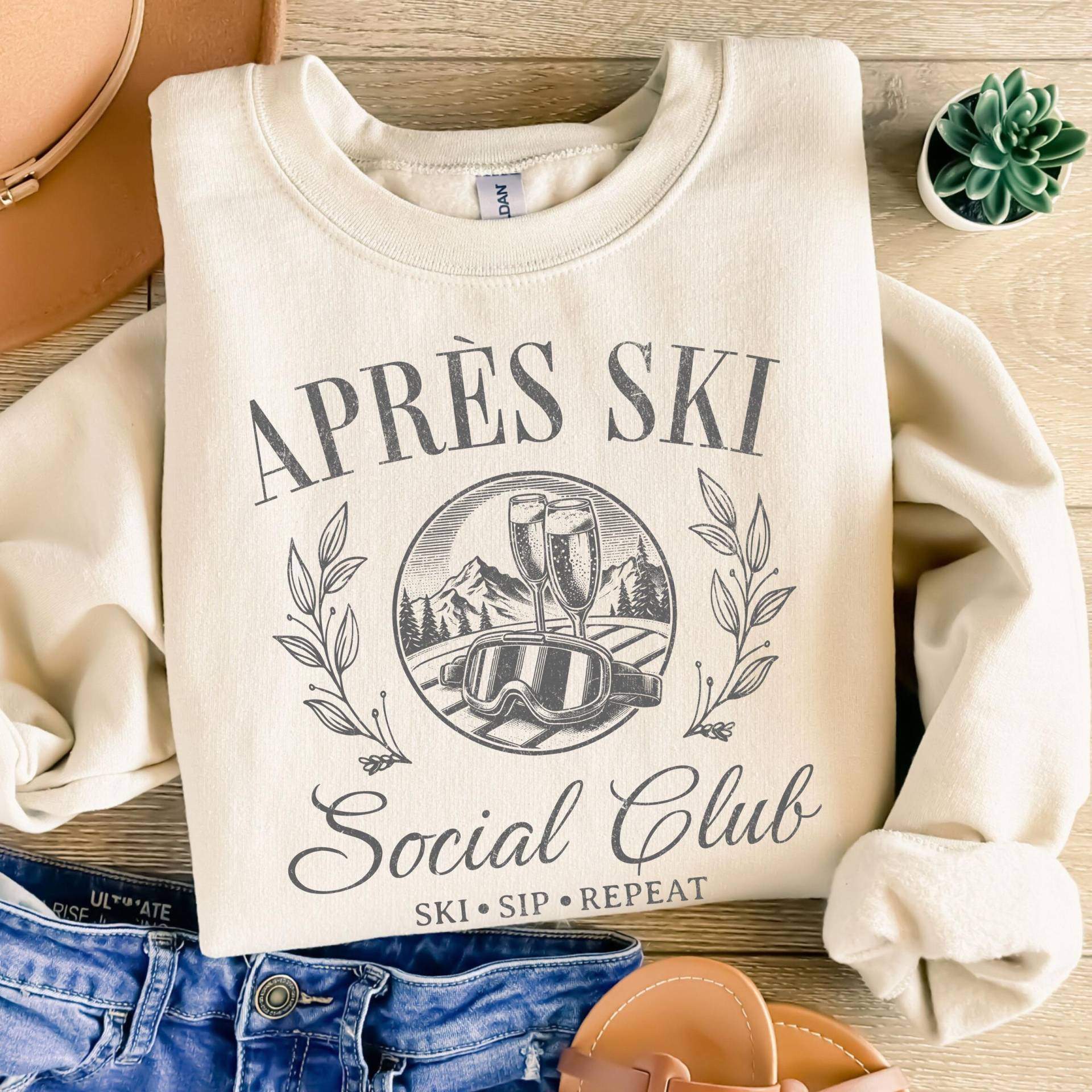 Apres Ski Party Pullover, Skifahren Club Pulli Lustig, Sekt Prosecco, Winter Sweathirt, Frau Geschenk Geburtstag Freundin Jga Damen Urlaub von QueenOfMyOwnEmpire