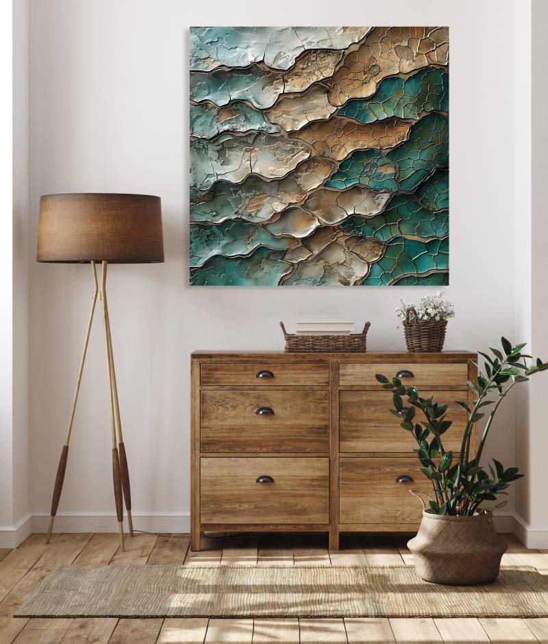 queence Acrylglasbild "Abstraktes Mosaik", Abstrakt-Abstrakte-Formen-Gemälde-Kunst, (1 St.), Fine Art-Print in Galeriequalität von Queence