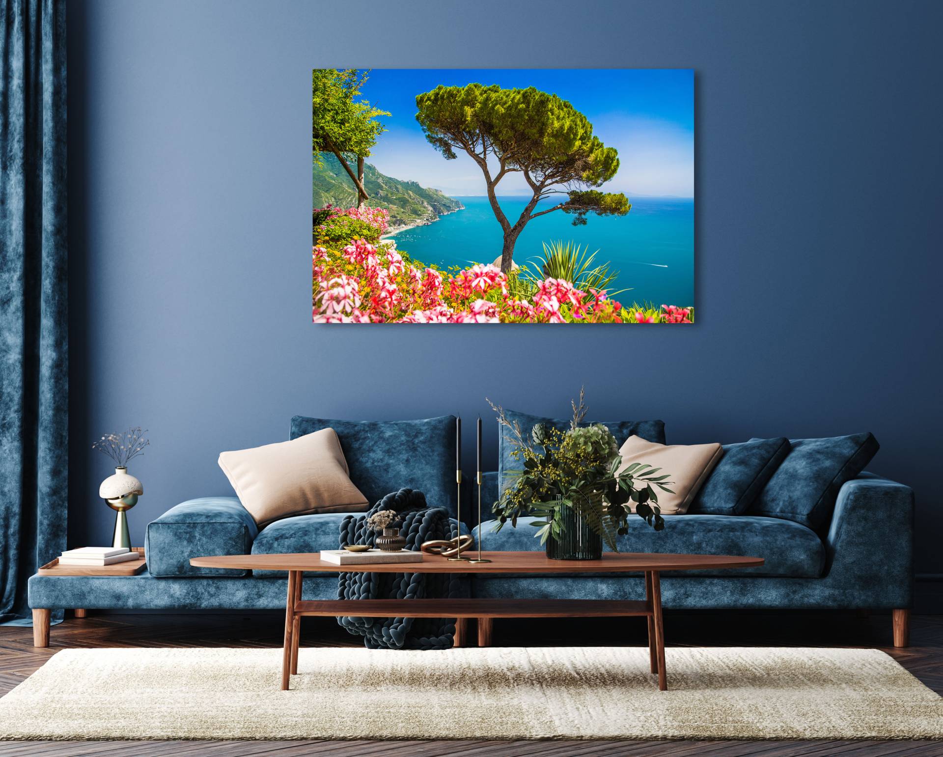 queence Acrylglasbild "Elissa" Himmel  Italien  Landschaft  Meer  Meer Bilder  Pflanzen  Spanien 1 Stk. tlg. Fine Art-Print in Galeriequalität von Queence