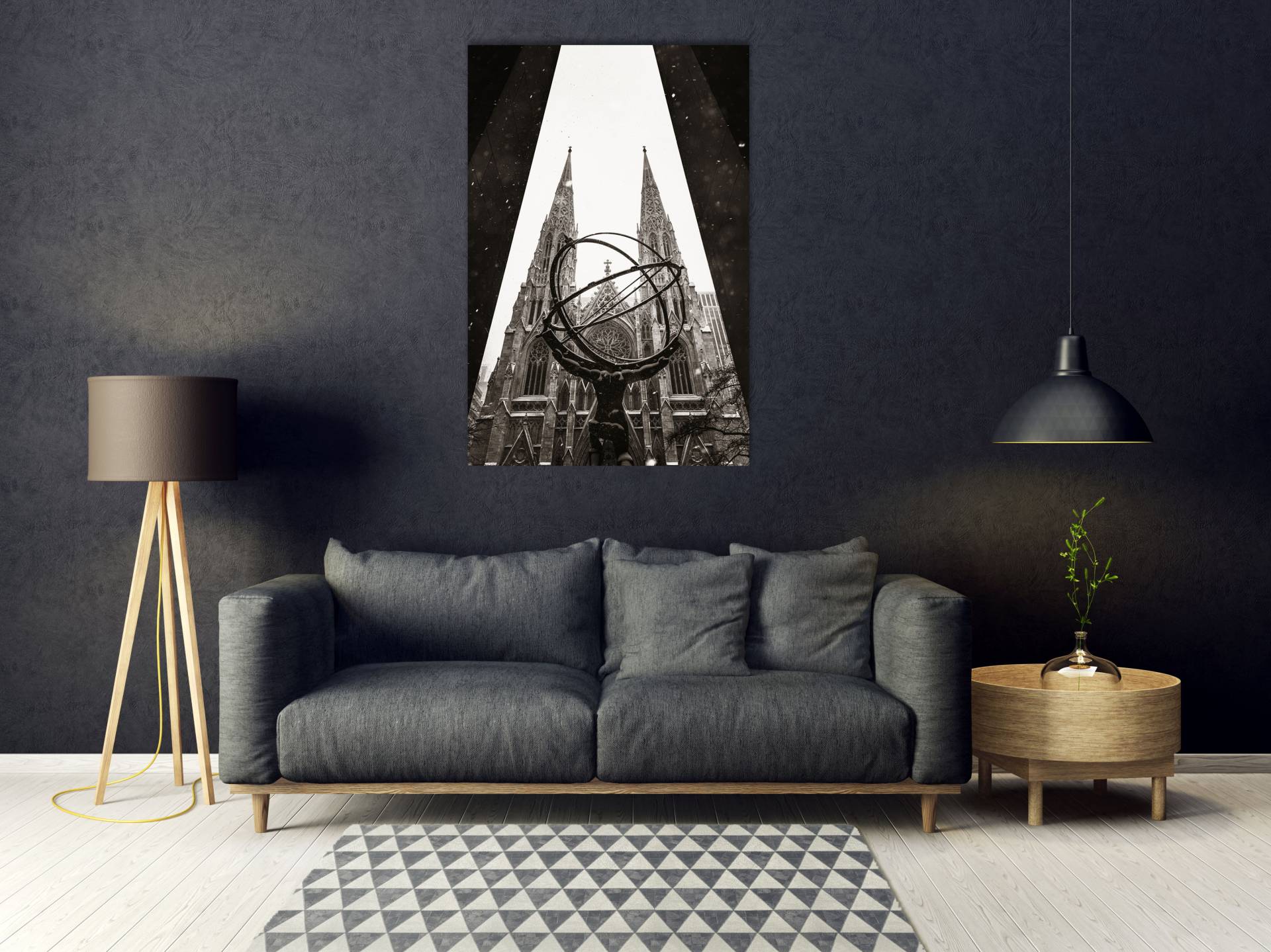 queence Acrylglasbild "Elkan" Amerika  Bilder von Amerika  Foto  Schwarz-Weiß  Stadt 1 Stk. tlg. Fine Art-Print in Galeriequalität von Queence