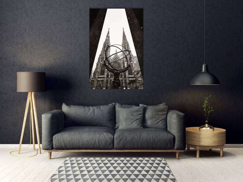 queence Acrylglasbild "Elkan" Amerika  Bilder von Amerika  Foto  Schwarz-Weiß  Stadt 1 Stk. tlg. Fine Art-Print in Galeriequalität von Queence