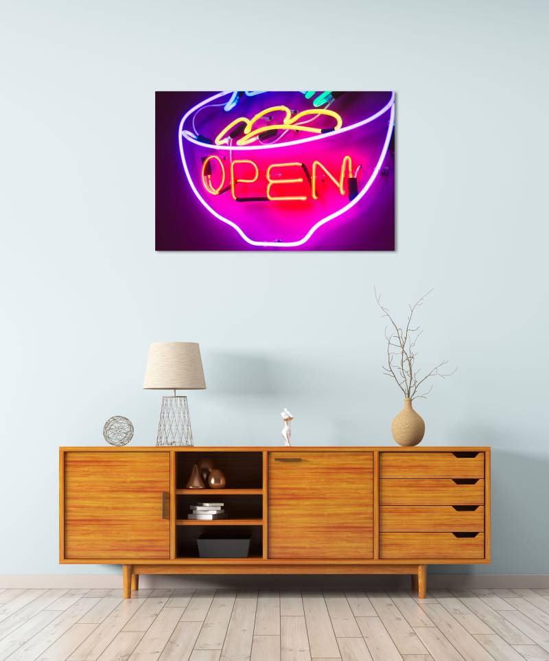 queence Acrylglasbild "Encas" Bar & Lounges  Kaffee  Kaffee Bilder  Schilder  Schriftzug 1 Stk. tlg. Fine Art-Print in Galeriequalität von Queence