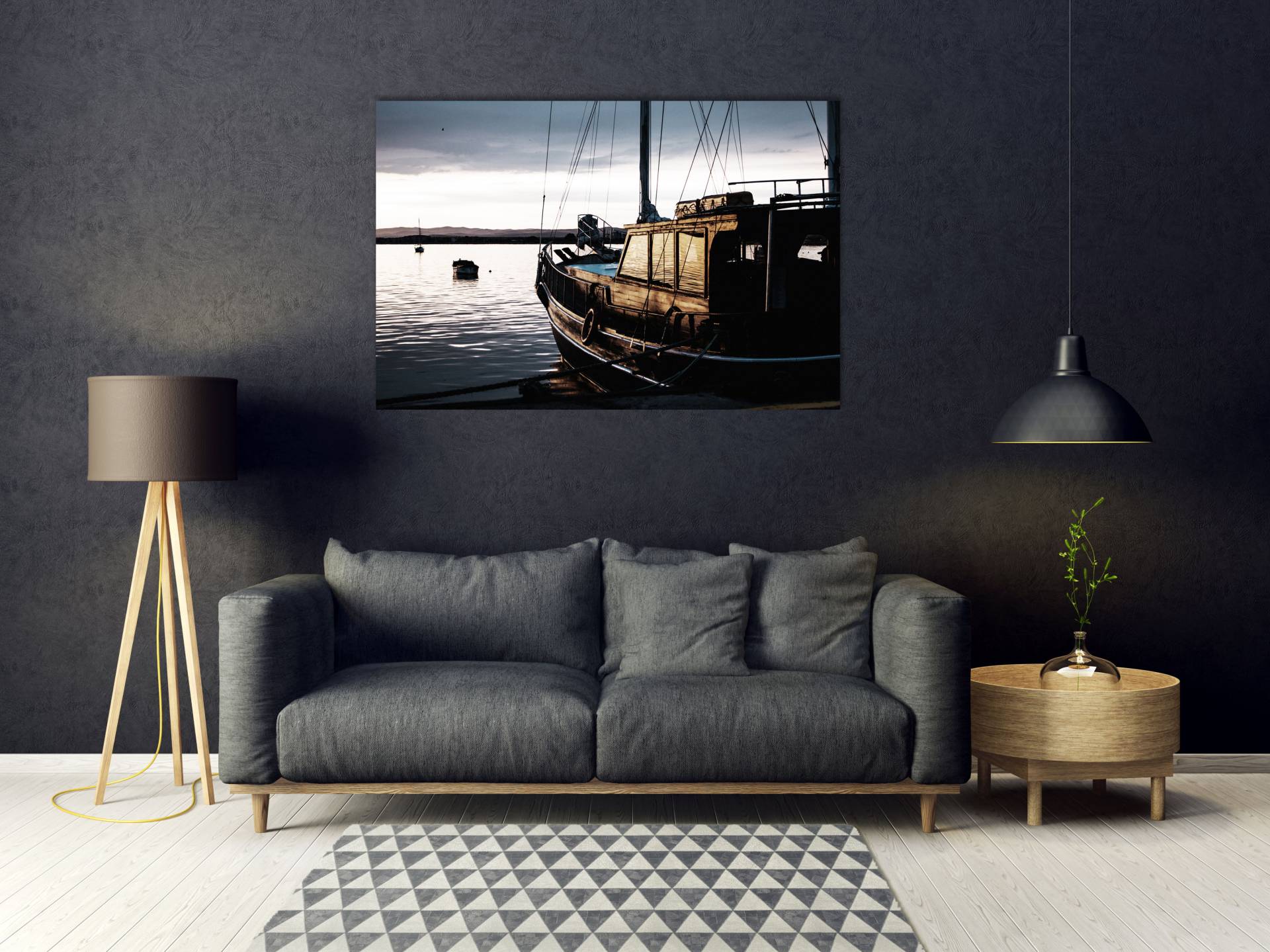 queence Acrylglasbild "Epstein", Himmel-Meer-Spa-Spa Bilder-Schiffe-Meer Bilder, (1 St.), Fine Art-Print in Galeriequalität von Queence