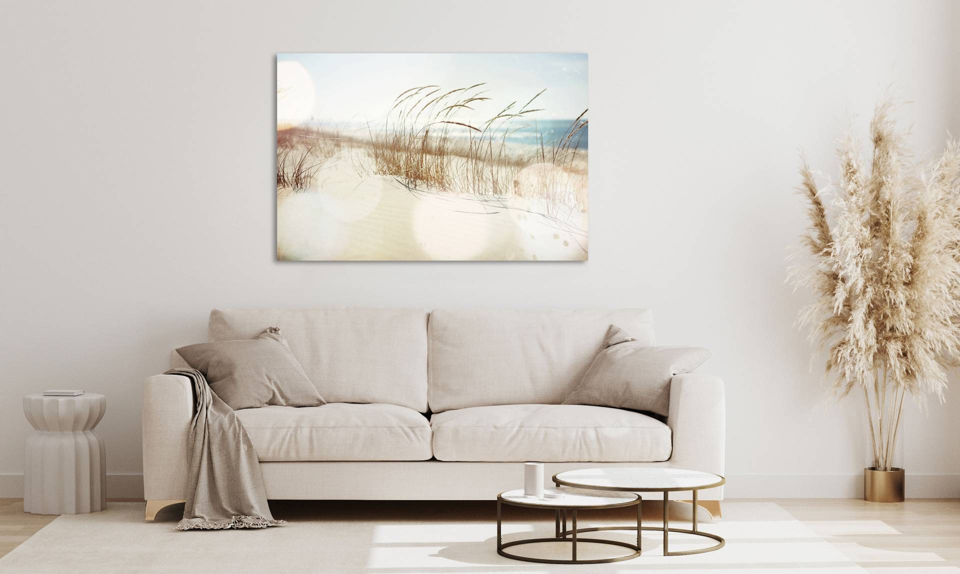 queence Acrylglasbild "Estan" Deutschland  Düne  Gräser  Himmel  Meer  Meer Bilder  Spa  Steg  Strand 1 Stk. tlg. Fine Art-Print in Galeriequalität von Queence