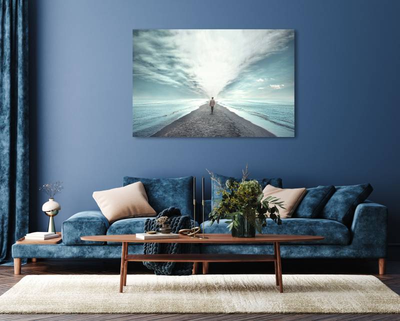 queence Acrylglasbild "Evan" Meer  Meer Bilder  See  Seebilder  Seelandschaft  Sonnenuntergang  Spa  Spa Bilder  Steg  Strand 1 Stk. tlg. Fine Art-Print in Galeriequalität von Queence