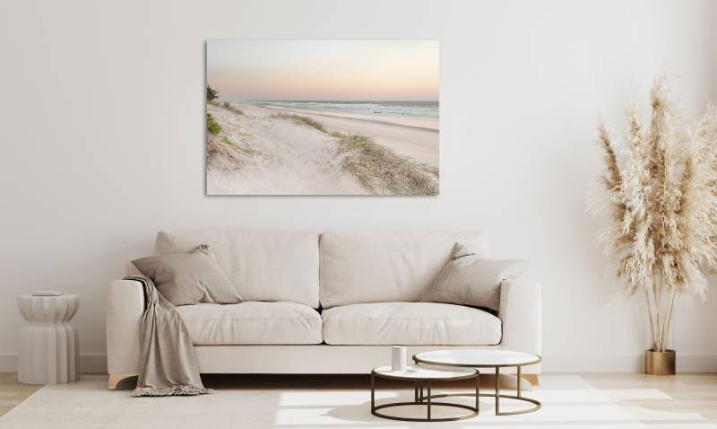 queence Acrylglasbild "Evek" Deutschland  Düne  Gräser  Himmel  Meer  Meer Bilder  Spa  Steg  Strand 1 Stk. tlg. Fine Art-Print in Galeriequalität von Queence