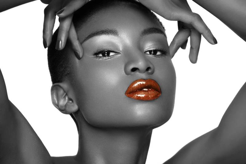 queence Acrylglasbild "Frau" Bilder von Frauen  Frau  Kunst  Schwarz-Weiß Fine Art-Print in Galeriequalität von Queence