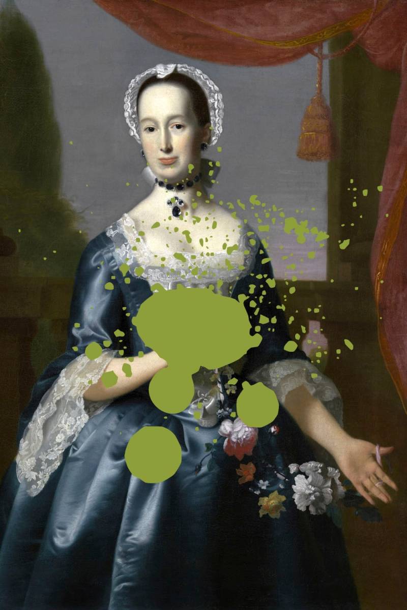 queence Acrylglasbild "Frau mit Farbklecks" Bilder von Frauen  Formen  Frau  Gemälde  Historische Persönlichkeiten  Kunst Fine Art-Print in Galeriequalität von Queence