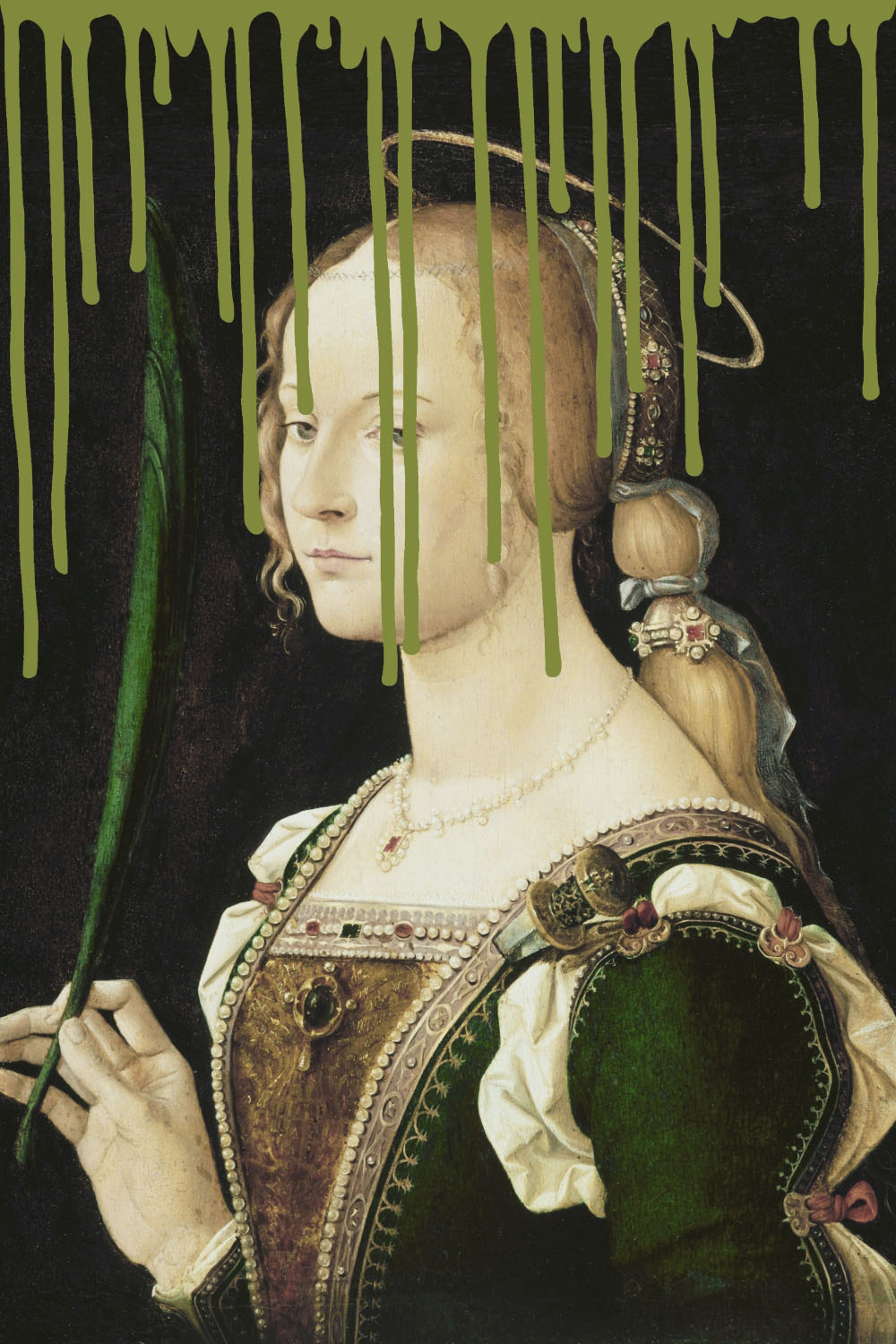 queence Acrylglasbild "Frau mit Farbklecks" Bilder von Frauen  Formen  Frau  Gemälde  Historische Persönlichkeiten  Kunst Fine Art-Print in Galeriequalität von Queence