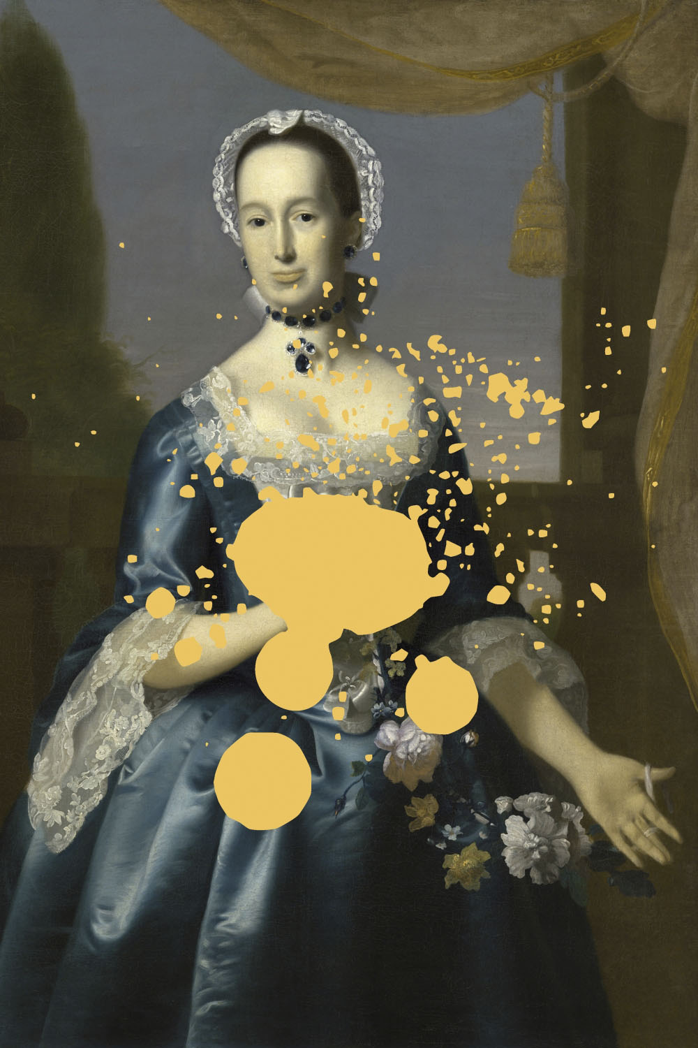 queence Acrylglasbild "Frau mit Farbklecks" Bilder von Frauen  Formen  Frau  Gemälde  Historische Persönlichkeiten  Kunst Fine Art-Print in Galeriequalität von Queence