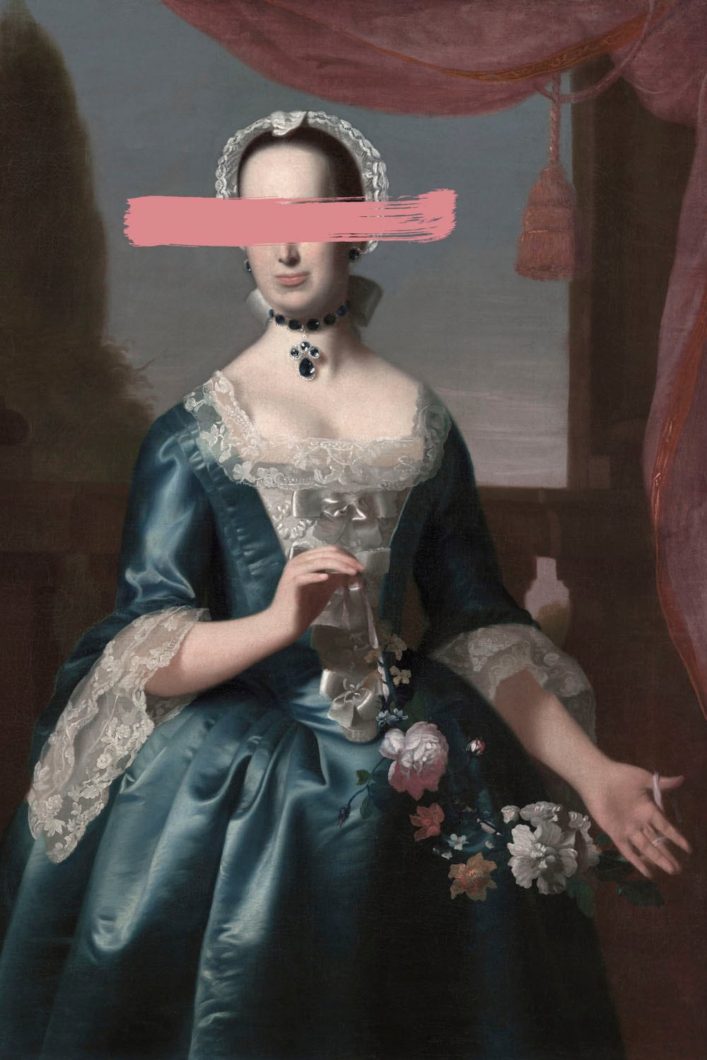 queence Acrylglasbild "Frau mit Farbklecks" Bilder von Frauen  Formen  Frau  Gemälde  Historische Persönlichkeiten  Kunst Fine Art-Print in Galeriequalität von Queence