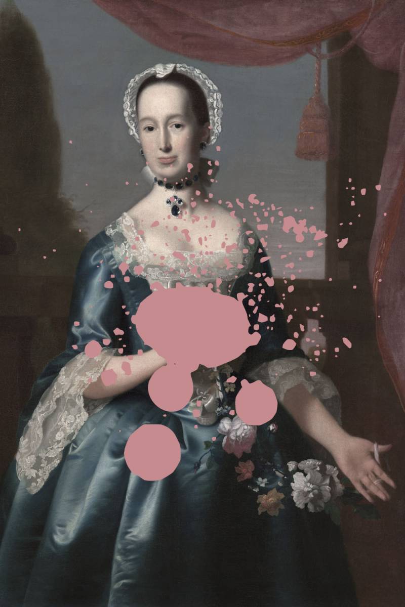 queence Acrylglasbild "Frau mit Farbklecks" Bilder von Frauen  Formen  Frau  Gemälde  Historische Persönlichkeiten  Kunst Fine Art-Print in Galeriequalität von Queence