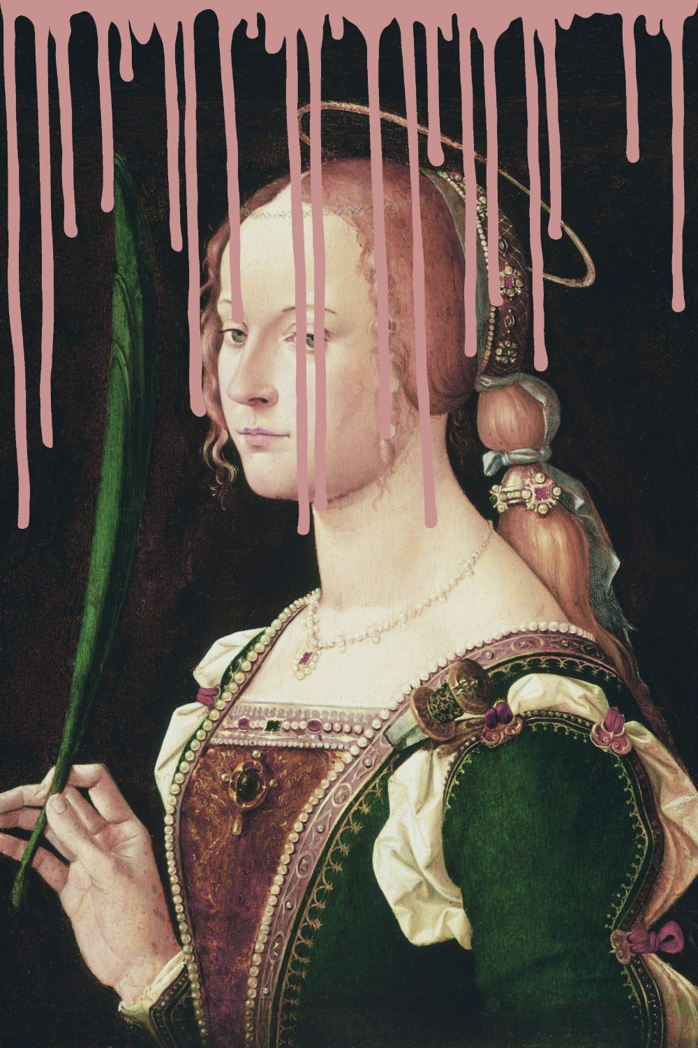 queence Acrylglasbild "Frau mit Farbklecks" Bilder von Frauen  Formen  Frau  Gemälde  Historische Persönlichkeiten  Kunst Fine Art-Print in Galeriequalität von Queence