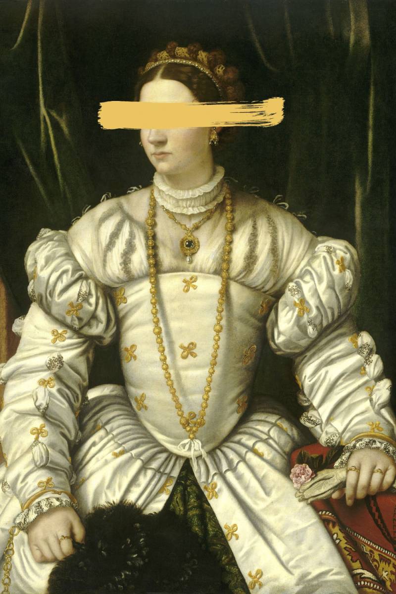 queence Acrylglasbild "Frau mit Farbklecks" Bilder von Frauen  Formen  Frau  Gemälde  Historische Persönlichkeiten  Kunst Fine Art-Print in Galeriequalität von Queence