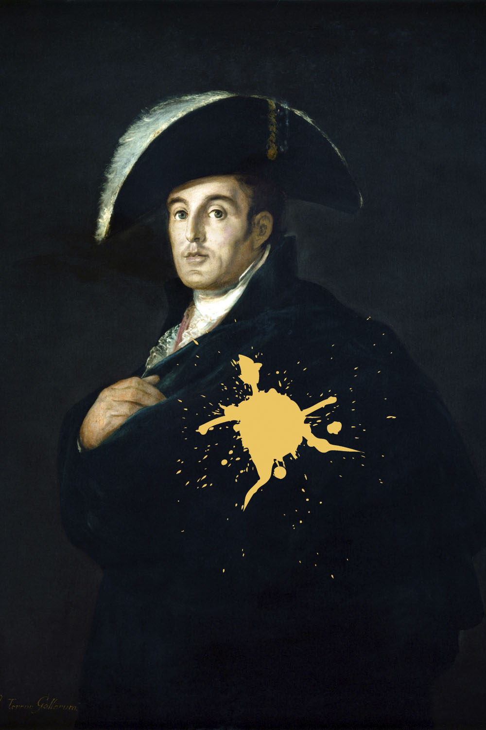 queence Acrylglasbild "Mann mit Farbklecks" Bilder von Männern  Formen  Gemälde  Historische Persönlichkeiten  Kunst  Mann Fine Art-Print in Galeriequalität von Queence