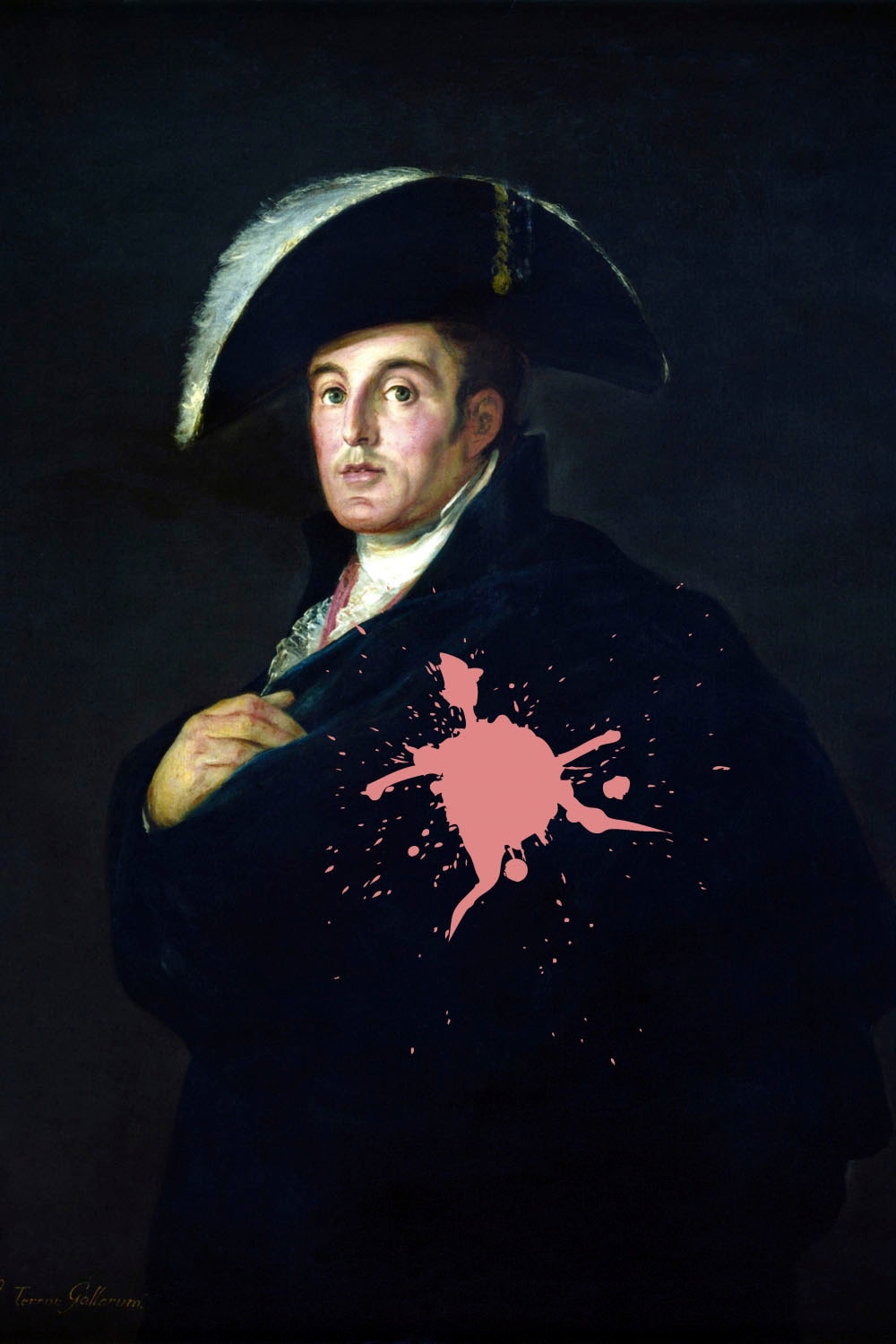 queence Acrylglasbild "Mann mit Farbklecks" Bilder von Männern  Formen  Gemälde  Historische Persönlichkeiten  Kunst  Mann Fine Art-Print in Galeriequalität von Queence