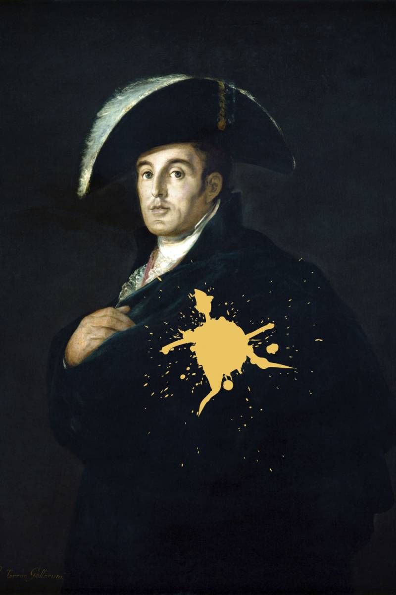 queence Acrylglasbild "Mann mit Farbklecks" Bilder von Männern  Formen  Gemälde  Historische Persönlichkeiten  Kunst  Mann Fine Art-Print in Galeriequalität von Queence