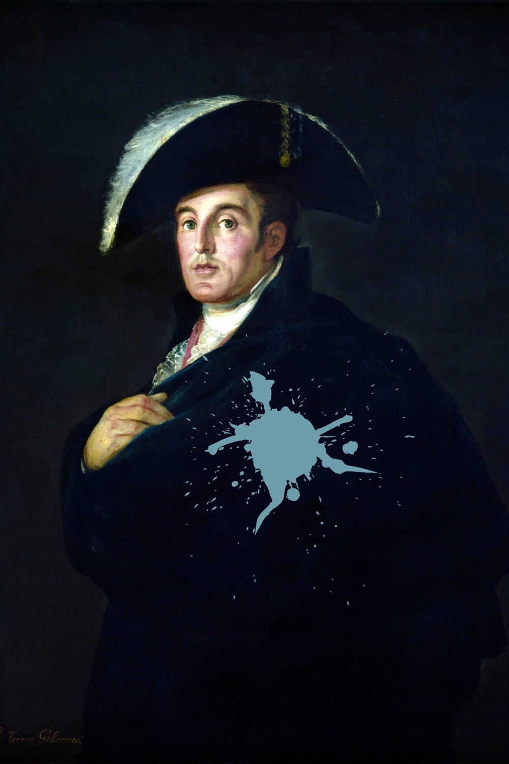 queence Acrylglasbild "Mann mit Farbklecks" Bilder von Männern  Formen  Gemälde  Historische Persönlichkeiten  Kunst  Mann Fine Art-Print in Galeriequalität von Queence