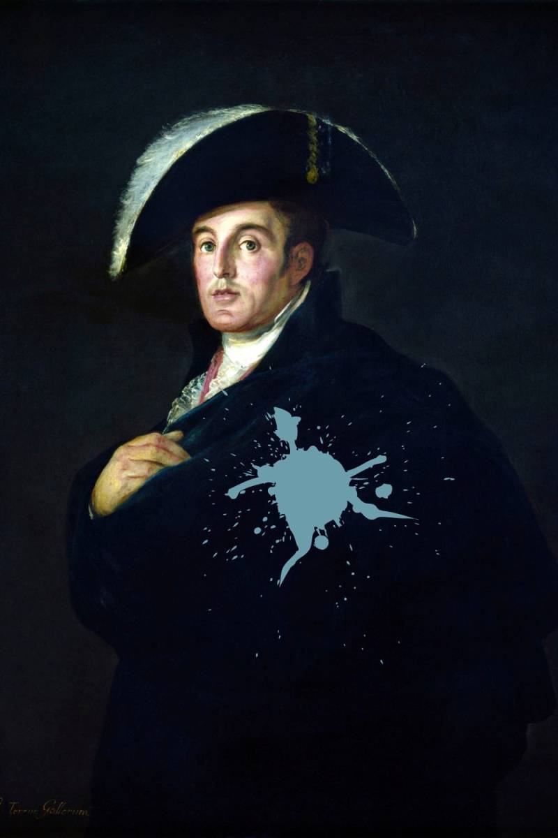 queence Acrylglasbild "Mann mit Farbklecks" Bilder von Männern  Formen  Gemälde  Historische Persönlichkeiten  Kunst  Mann Fine Art-Print in Galeriequalität von Queence