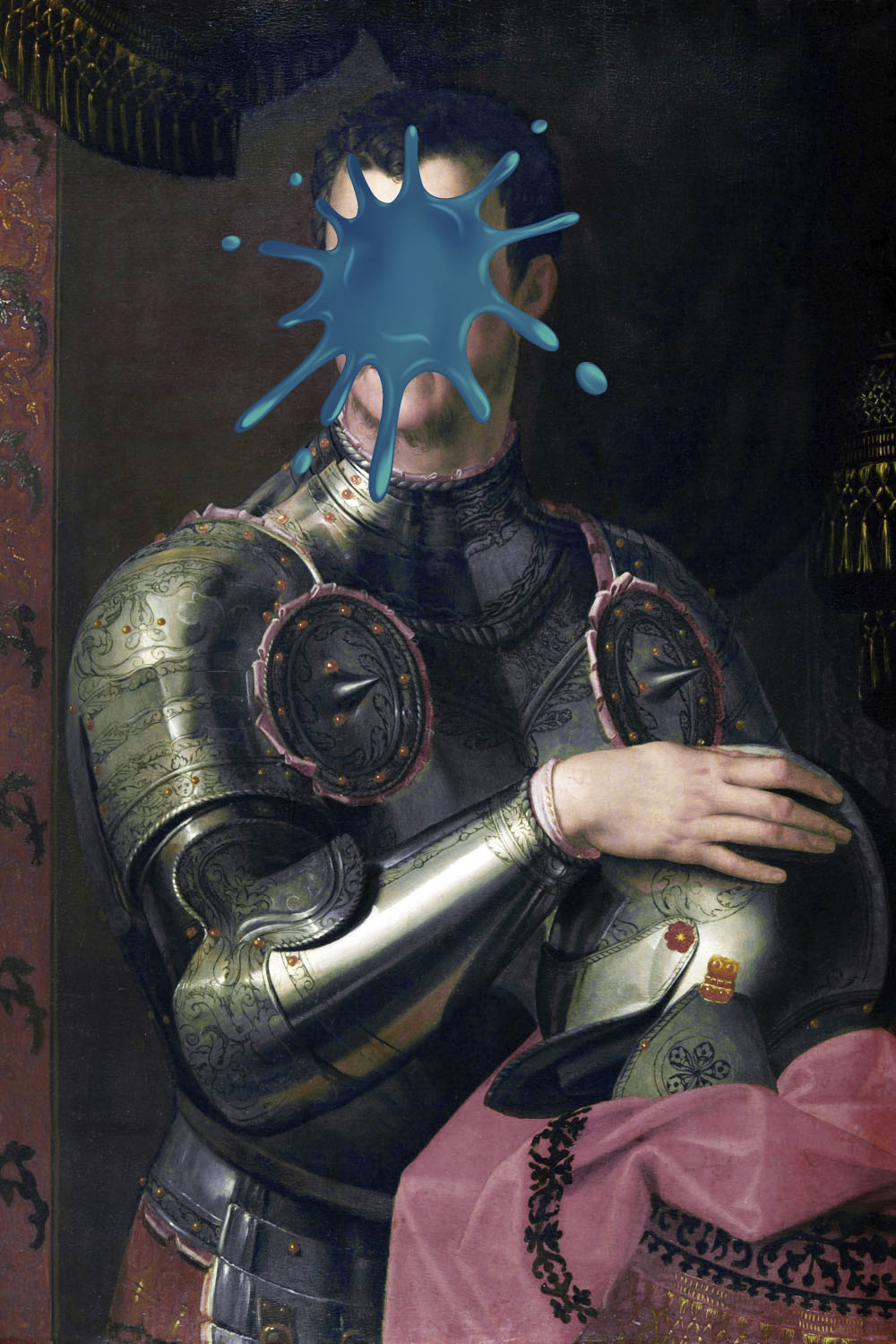 queence Acrylglasbild "Ritter mit Farbklecks" Bilder von Männern  Formen  Gemälde  Historische Persönlichkeiten  Kunst  Mann  Ritter Fine Art-Print in Galeriequalität von Queence