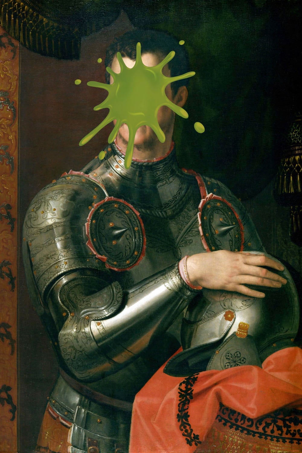 queence Acrylglasbild "Ritter mit Farbklecks" Bilder von Männern  Formen  Gemälde  Historische Persönlichkeiten  Kunst  Mann  Ritter Fine Art-Print in Galeriequalität von Queence