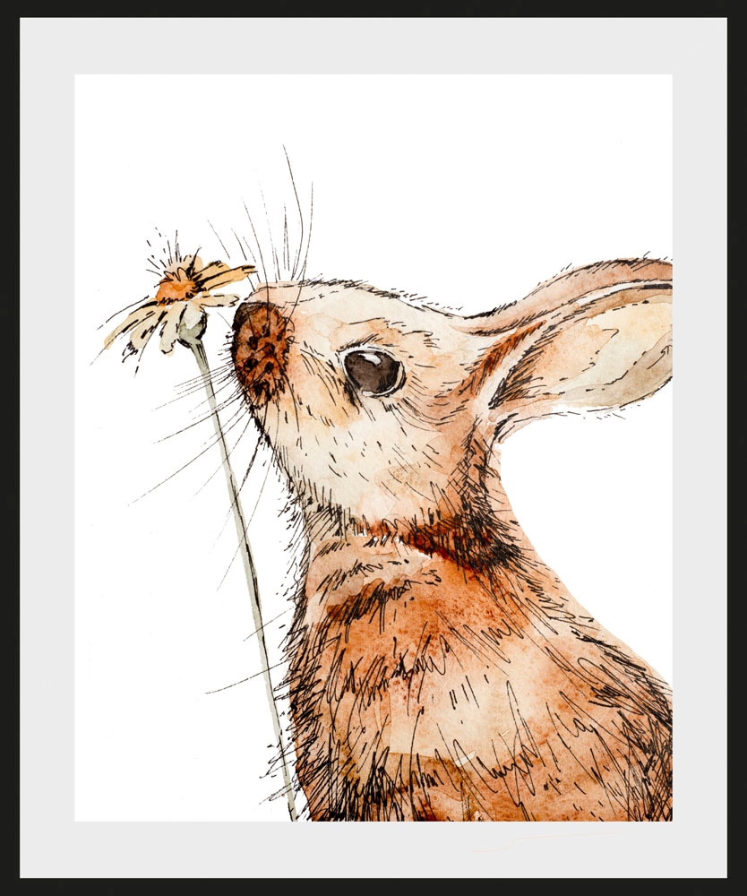 queence Bild "Agilo" Blumen  Haustiere  Pflanzen  Pflanzenbilder 1 Stk. tlg. HD Premium Poster-Druck inkl. Holzrahmen von Queence