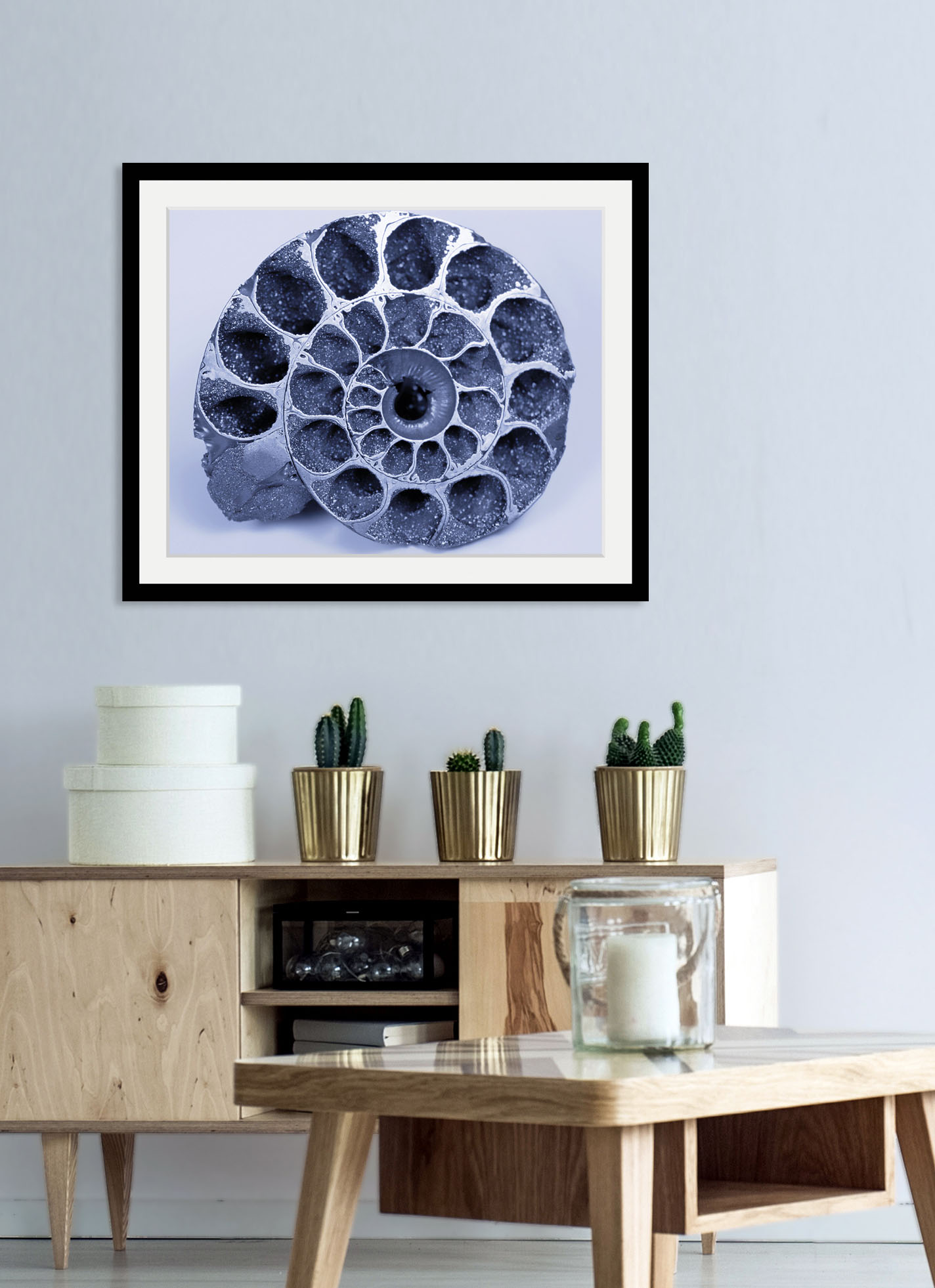 queence Bild "Christoph", Meer-Wassertiere-Kunst, (1 St.), HD Premium Poster-Druck inkl. Holzrahmen von Queence