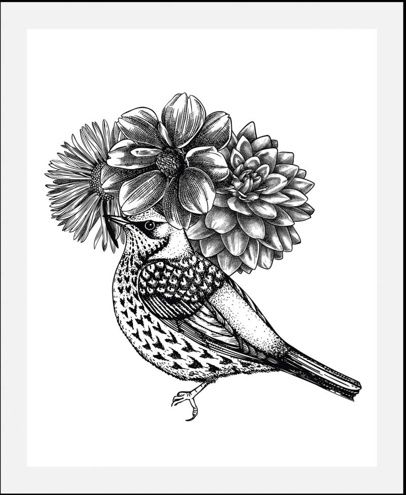 queence Bild "Floria" 1 Stk. tlg. gerahmt von Queence